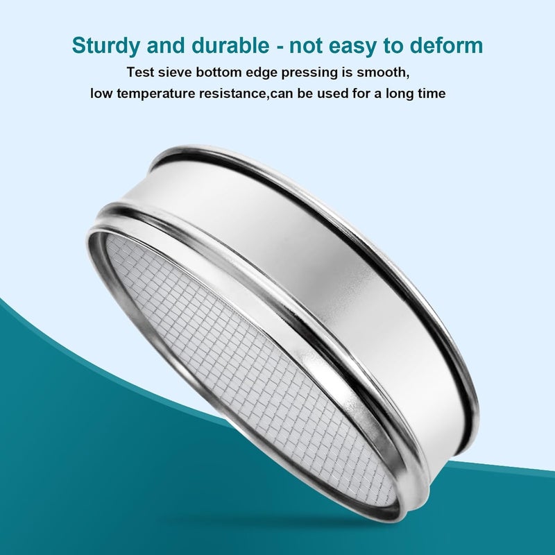 LVDALAB 304 Stainless Steel Mesh Lab Sieve, 8 Mesh (2.5mm) Aperture Test Sieve, 7.9Inch(20cm) Diameter Economy Standard Analysis Sample Test Sieves for Industrial Laboratory Homes - Image 5